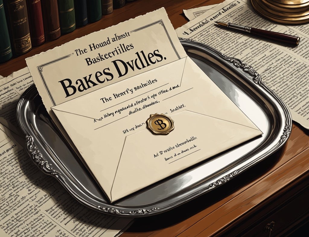 Письмо от сэра Генри Баскервиля Шерлоку Холмсу. Сгенерировано "Алисой".