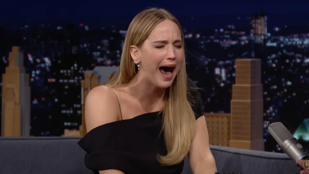 Фото: Дженнифер Лоуренс на шоу «The Tonight Show» (NBC)