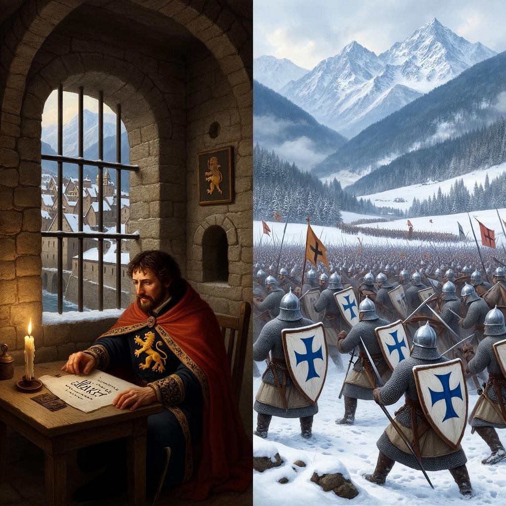 1192 год: король в плену. 1361 год: земля в бою. День любит контрасты.