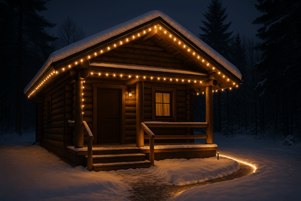 Подсветка бани в Ленинградской области