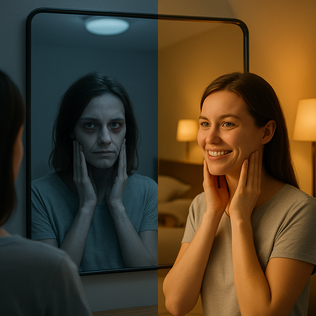 Тёплый — возвращает её обратно.