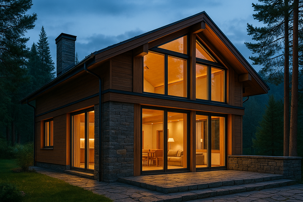 Дерево-алюминиевые окна — сочетание природной эстетики и технологичной долговечности.