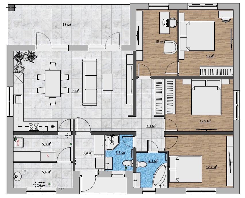 Утвержденный вариант панировки