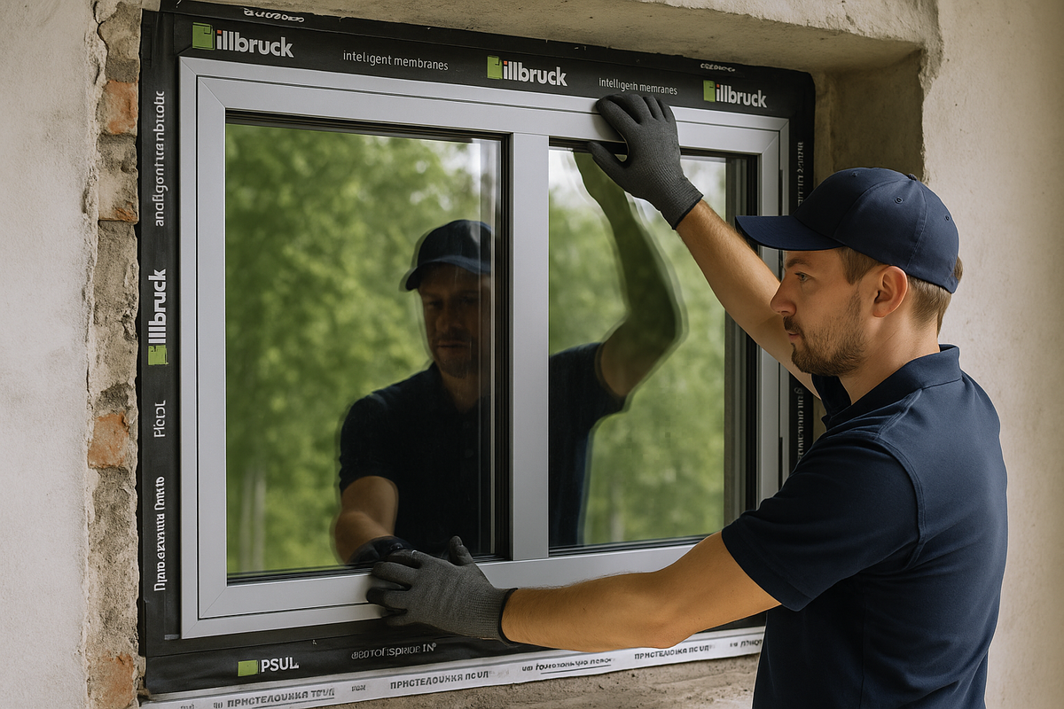 Правильный трёхслойный монтаж — основа долговечности и герметичности алюминиевых окон.