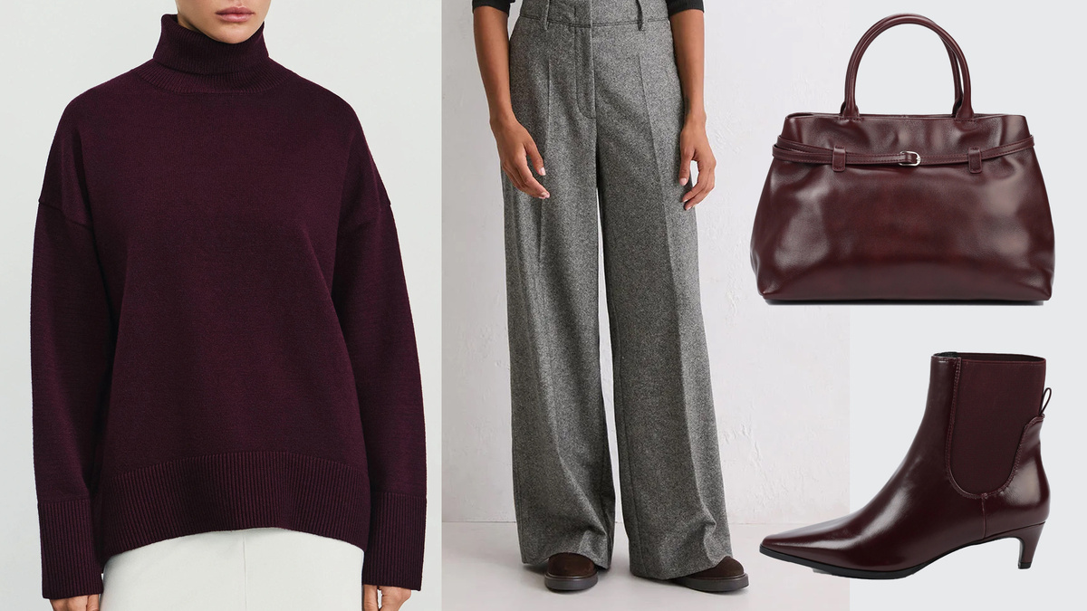 Свитер Zarina, Брюки Marc O'Pol , Ботильоны Dino Ricci Select, Сумка Farfalluccia