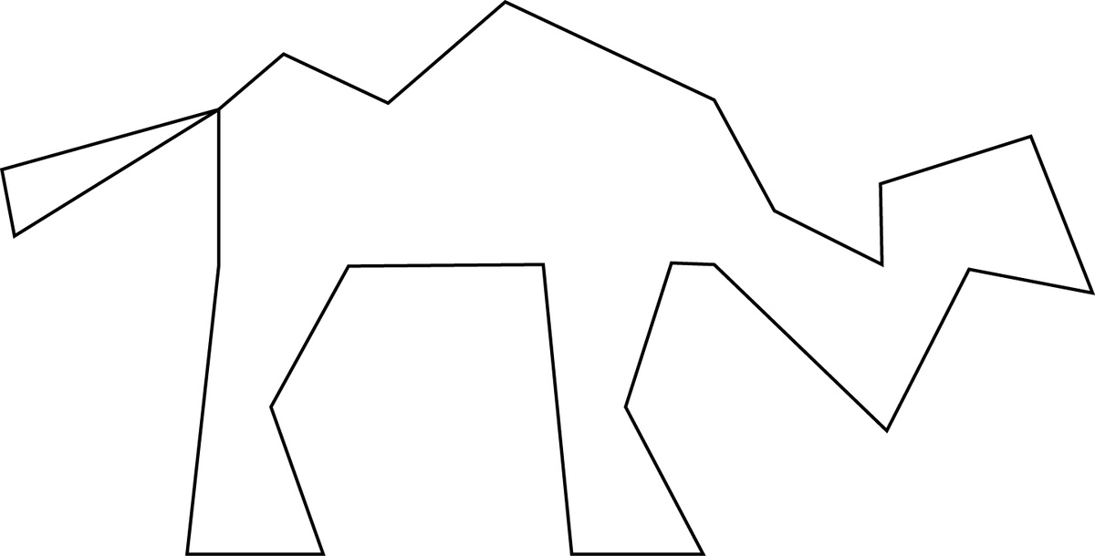 Верблюд из головоломки "Стомахион". Источник: https://sds.tomsk.ru/wp-content/uploads/2014/05/%D0%A0%D0%B8%D1%81.18.2.jpg