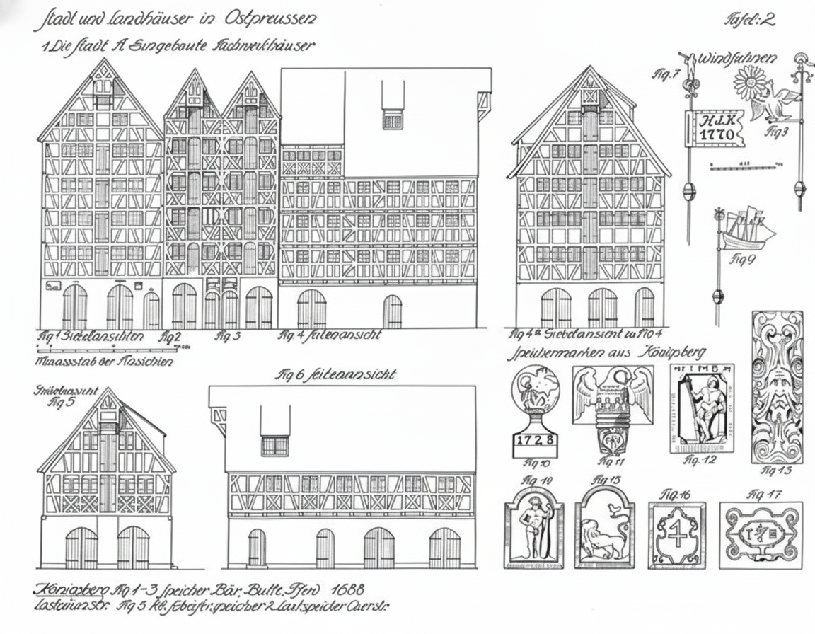 Из книги: Stadt- und Landhäuser in Ostpreußen. R. Dethlefsen.
München: R. Piper & Co., 1918. 