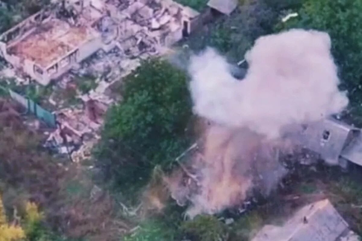    Уничтожение пункта дислокации ВСУ в Сумской области сняли с воздуха