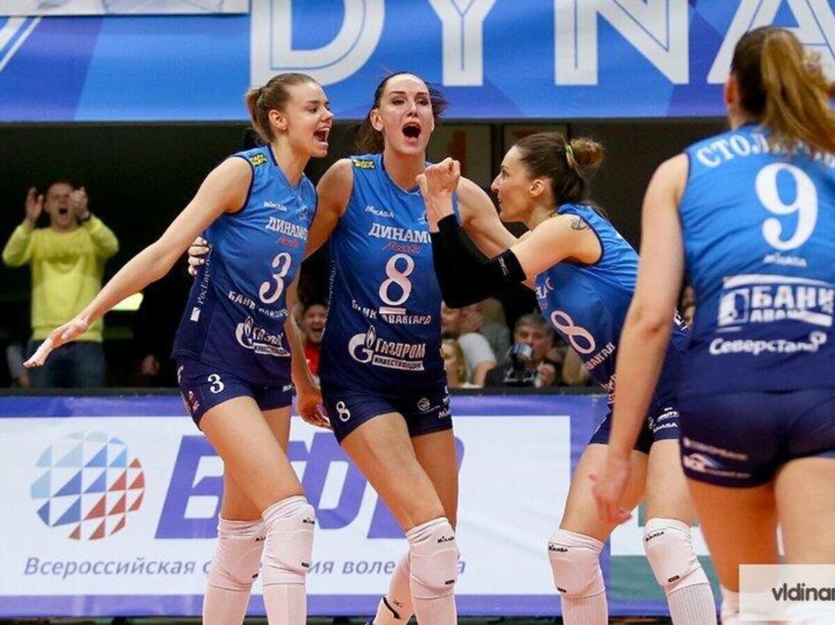    Волейболистки московского "Динамо" © Фото : Официальный сайт ЖВК "Динамо" (Москва)