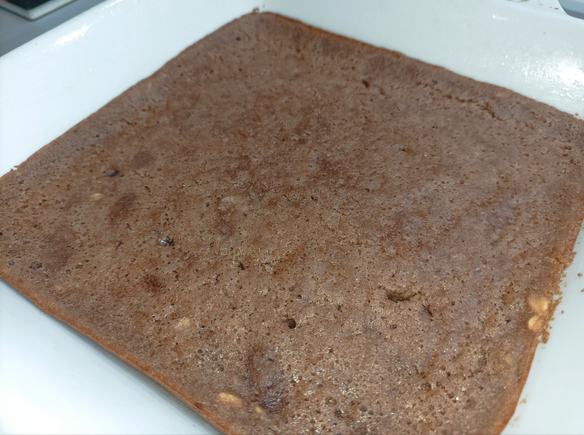 Вот такой получается корж