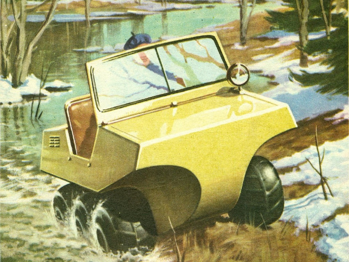 Внешний вид вездехода Корчагина - журнал "Моделист-конструктор", 1971-12