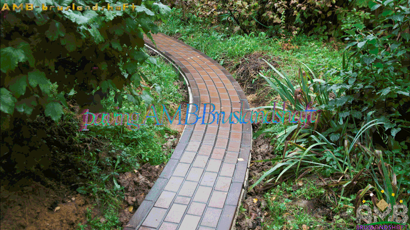 повороты тротуарной брусчаткой от компании AMB-bruslandshaft