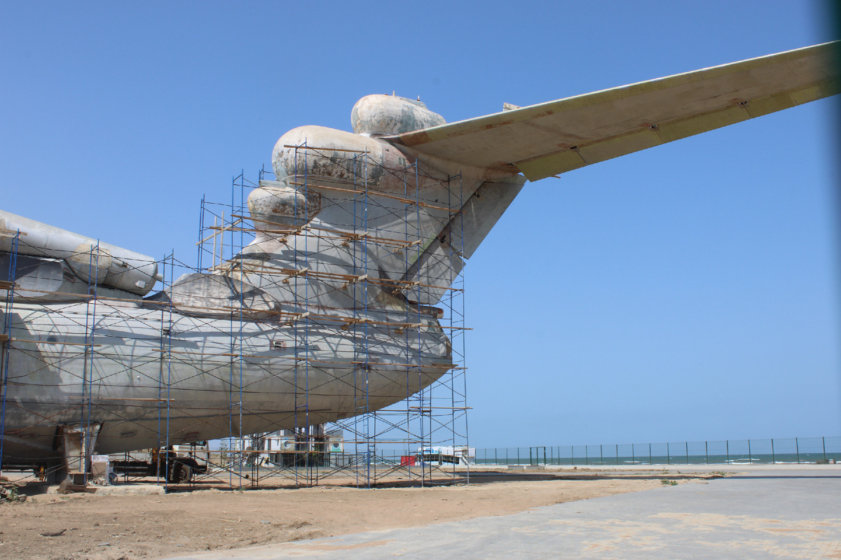 Экраноплан «Лунь» в парке «Патриот» под Дербентом. Фото автора канала