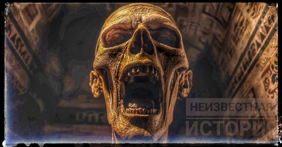 Проклятая мумия с лицом ужаса