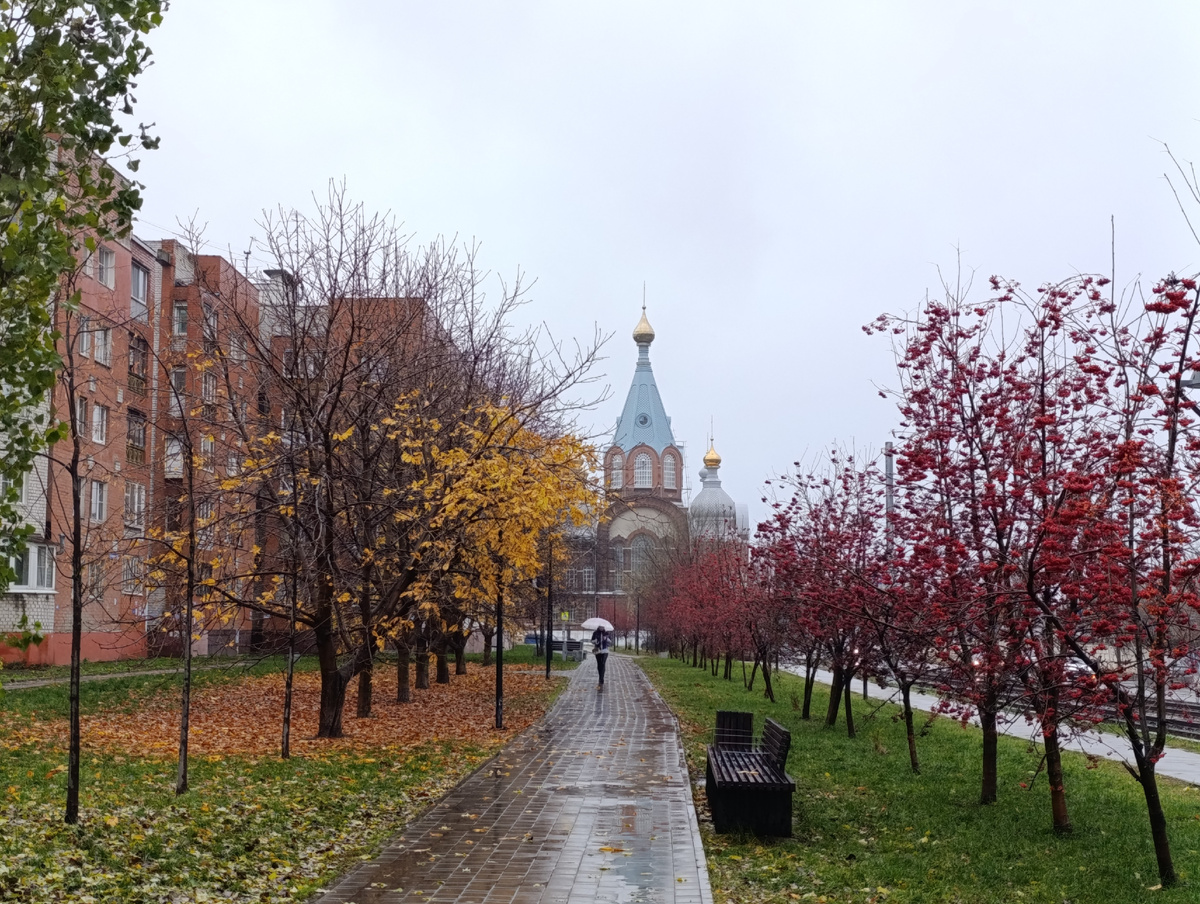 Нижний Новгород, улица Гордеевская. Дождик 8 ноября 2025 г.