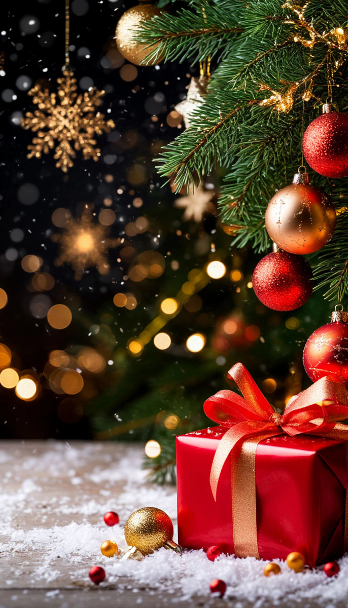 Новогодние заставки на телефон.