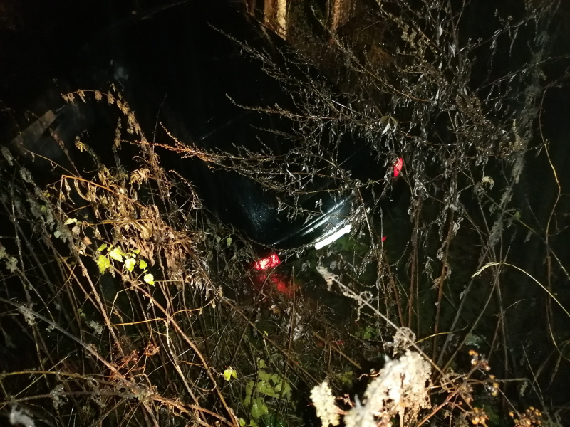    Автомобиль в Олонце упал в канаву с водойГКУ РК "ОПС по Олонецкому району"