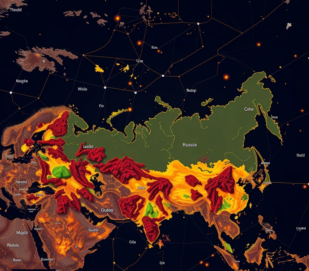Карта России с отключённым глобальным интернетом