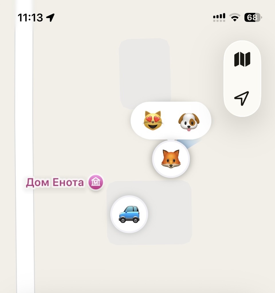 Все мои аэртеги в реальном времени. Машинка - это для чемоданов, она в доме, а те что на животных, вот, в центре участка: один на Мальке, два в руке на проверке. Пока писала статью, пришли ещё и на кошек, тестирую. 