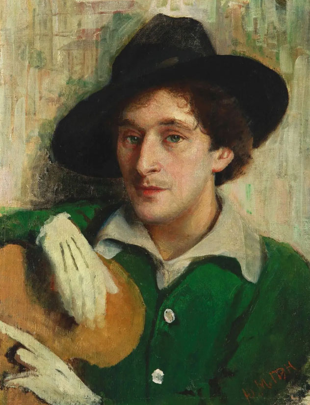 Портрет Марка Шагала в молодости, работа его учителя, витебского художника Юделя Пэна, датированный 1914 г.