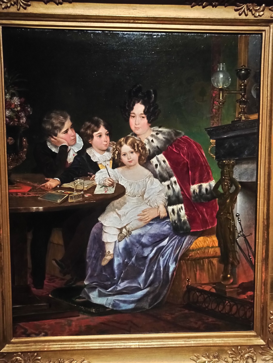 К.Брюллов. Портрет Е.П.Гагариной с сыновьями Евгением, Львом и Феофилом. 1824. Частное собрание в г. СПб. © Фотография А.А.Семененко. Ссылка обязательна.