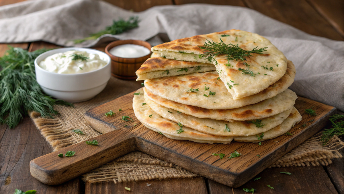 Фото: Стопка румяных лепёшек