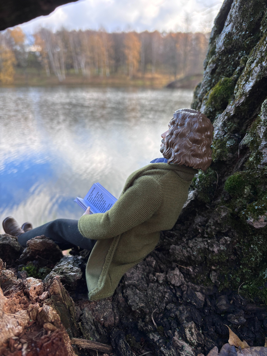 Сириус на берегу пруда