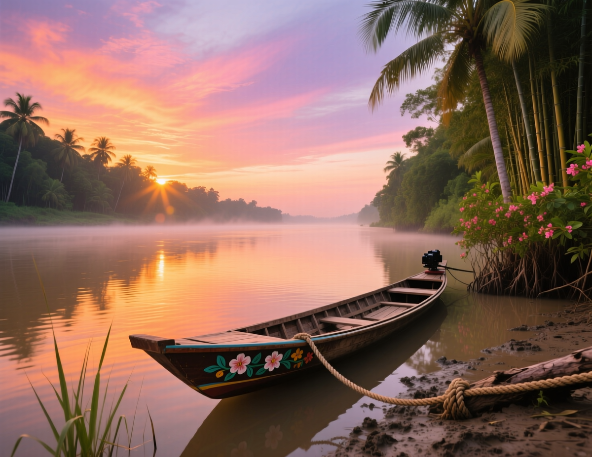 Закат на Меконге