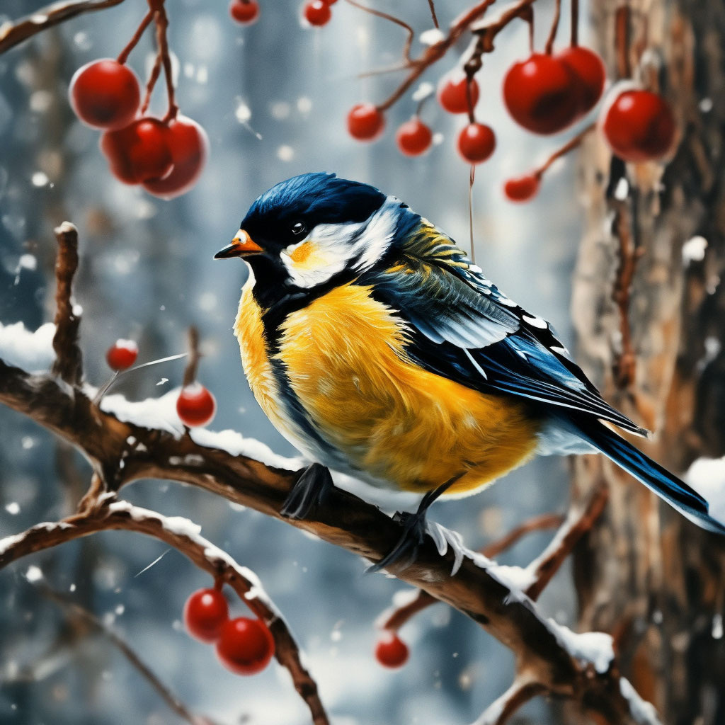 Синичкин день" - картинка создана в Шедевруме shedevrum.ai