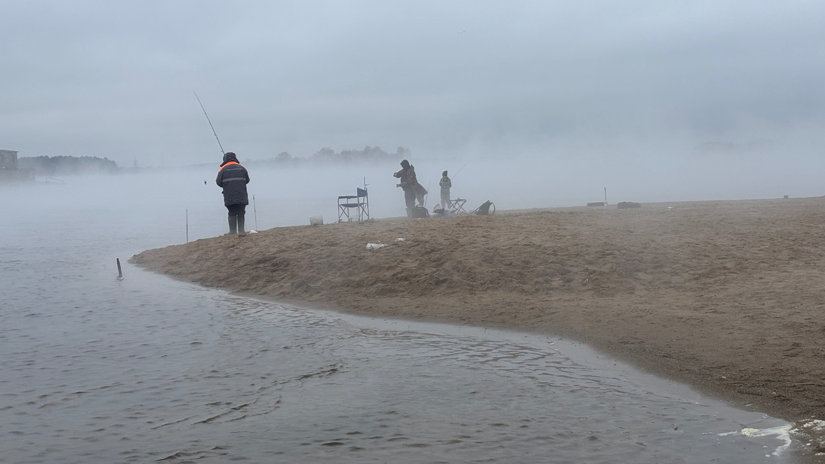 Привычный "космический" пейзаж озера Удомля