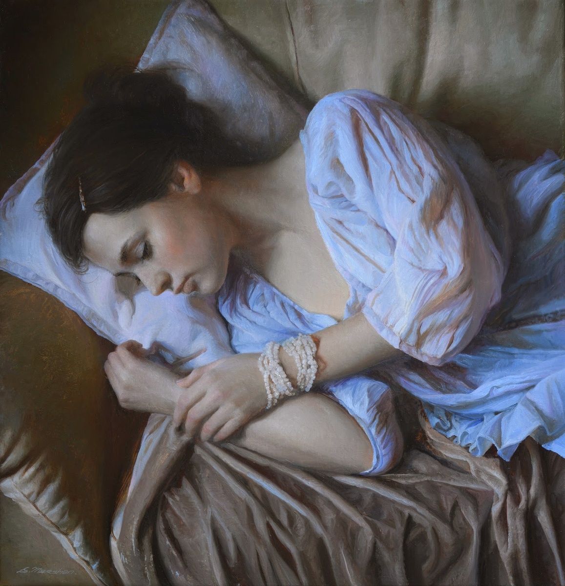 КАРТИНА ХУДОЖНИКА СЕРЖА МАРШЕННИКОВА / Serge Marshennikov // 2015 Лунный свет 40х38см