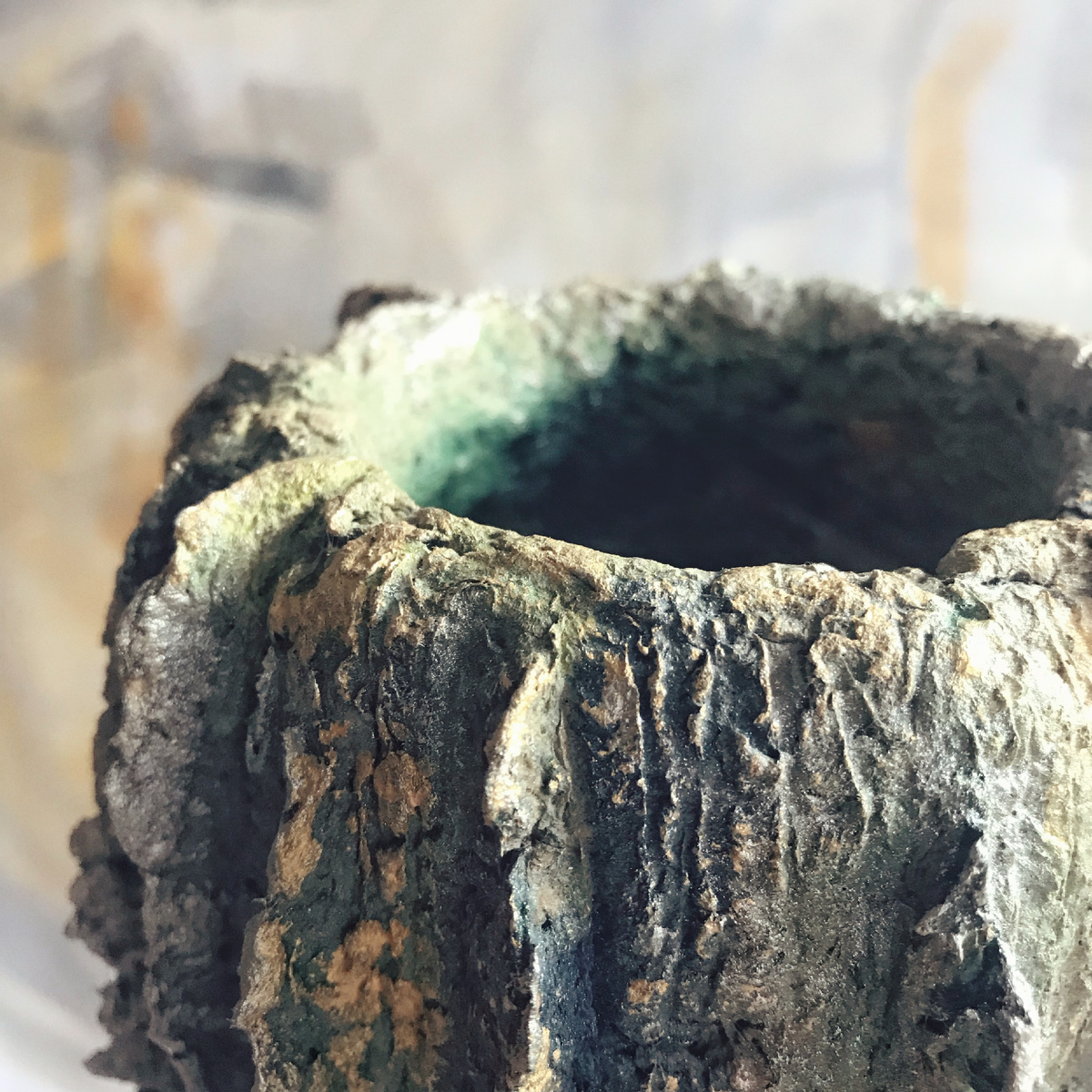 ваза в технике папье-маше