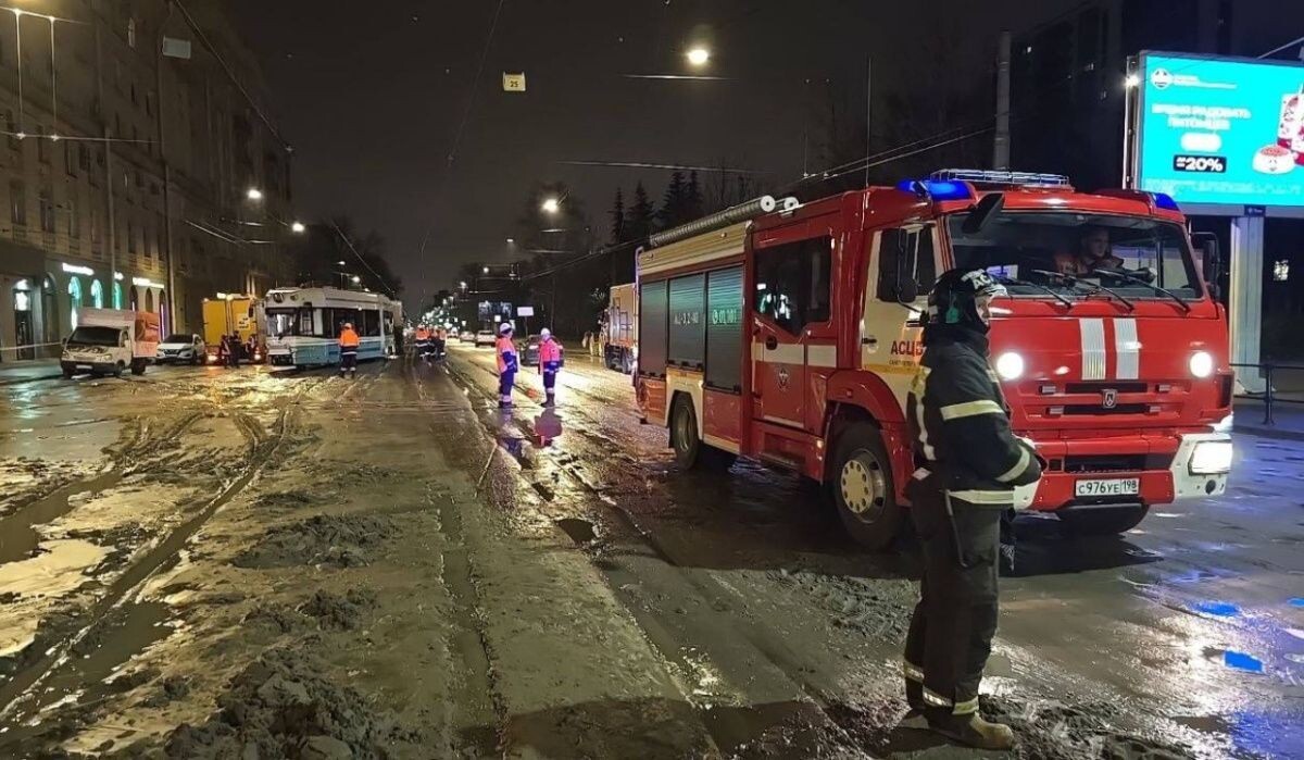     Место происшествия. Источник: @VDKSPB Автор фото: ТК "Водоканал Санкт-Петербурга"