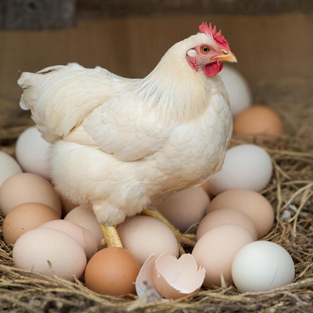 Несушка. Изображение сгенерировано сервисом GigaChat 