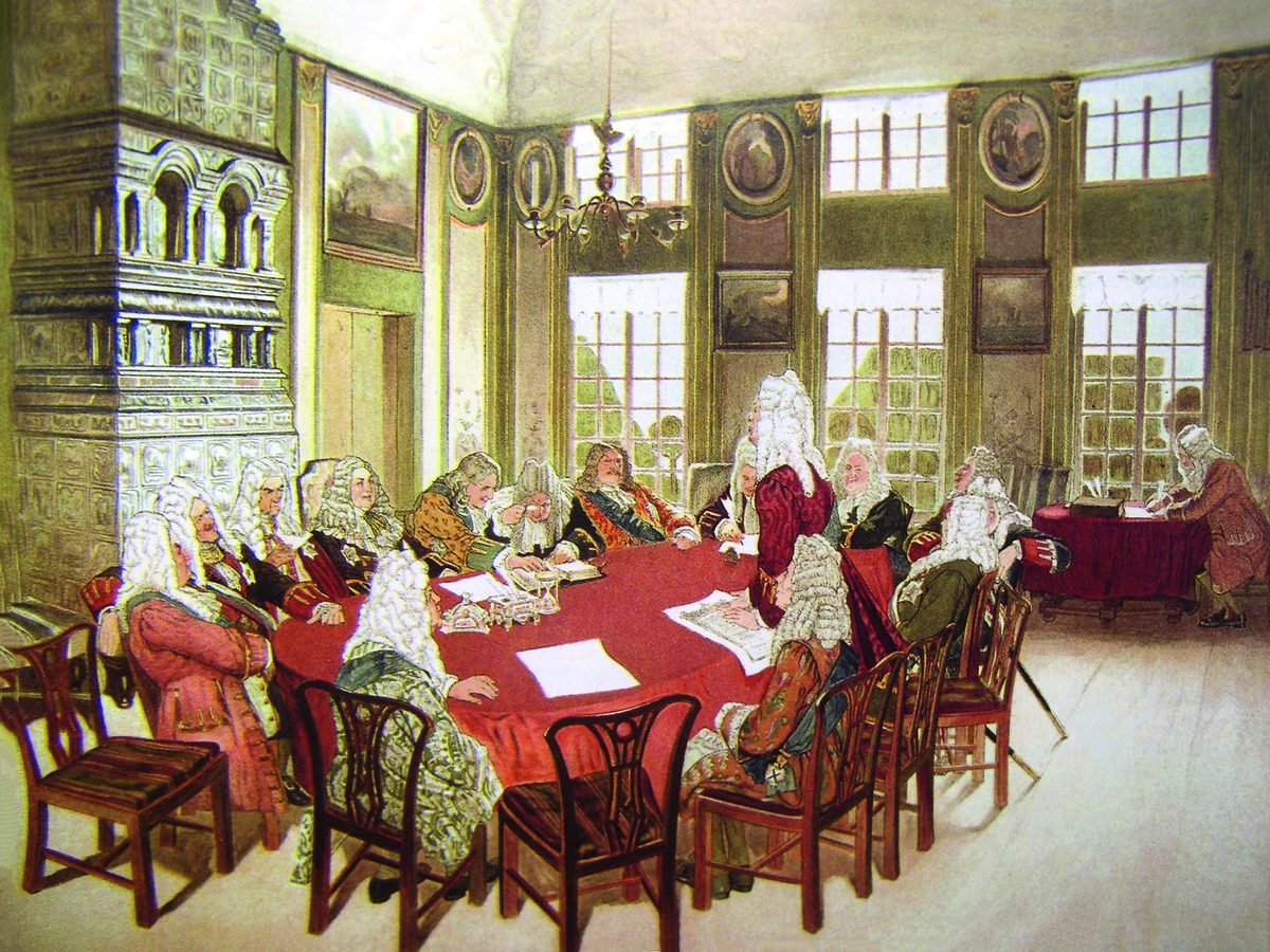 Рисунок изображающий заседания коллегии