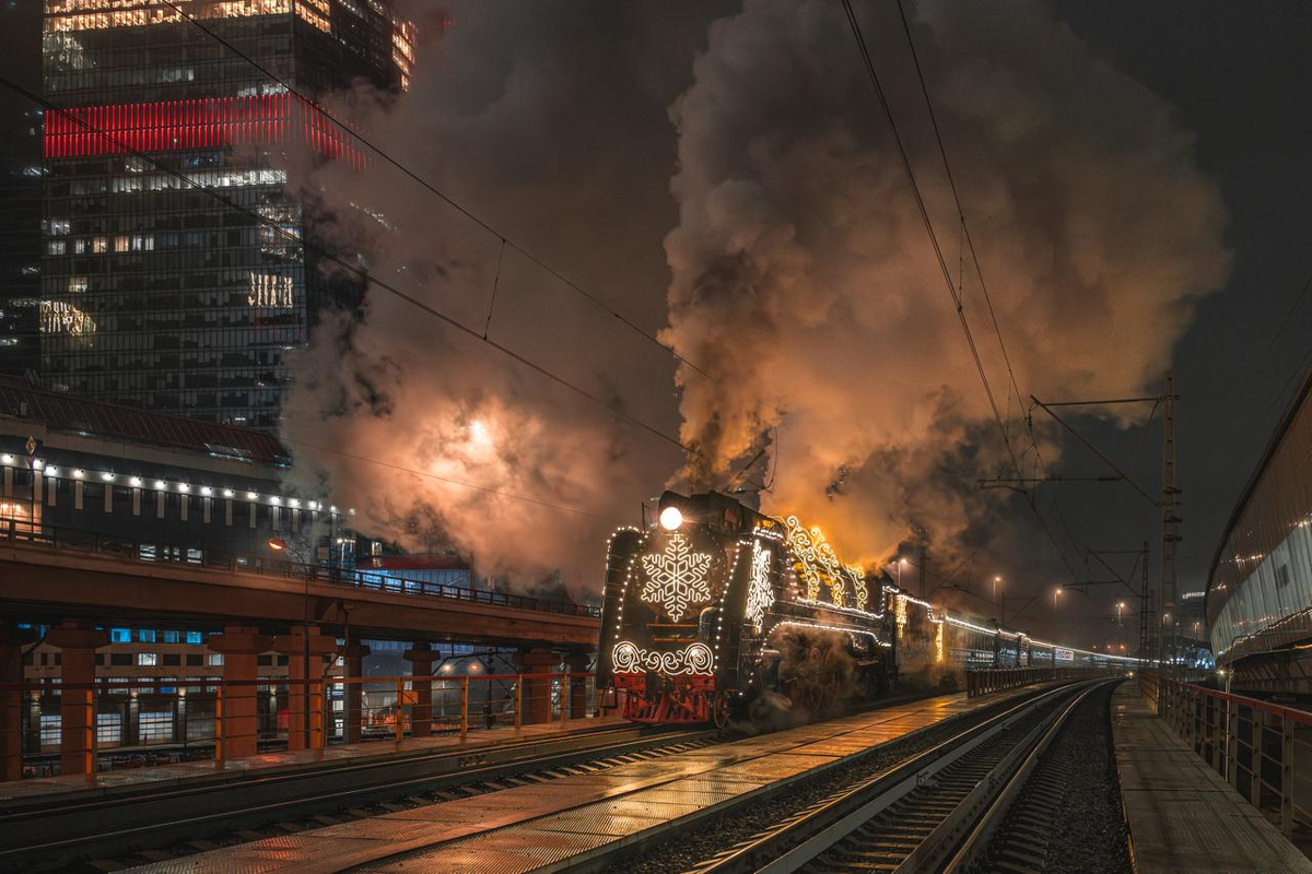 Поезд Деда Мороза в Москве. Фото: Алексей Уланов
