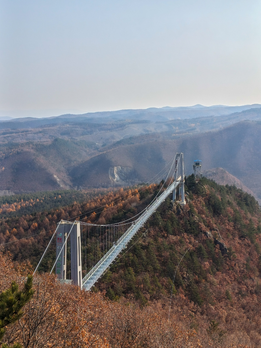 Стеклянный мост в парке Пияньшань
