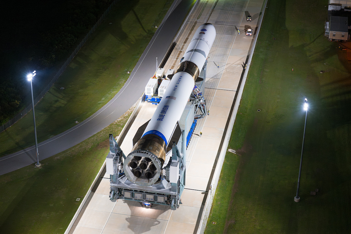 Ракета-носитель New Glenn в ноябре 2025 года, фото Blue Origin
