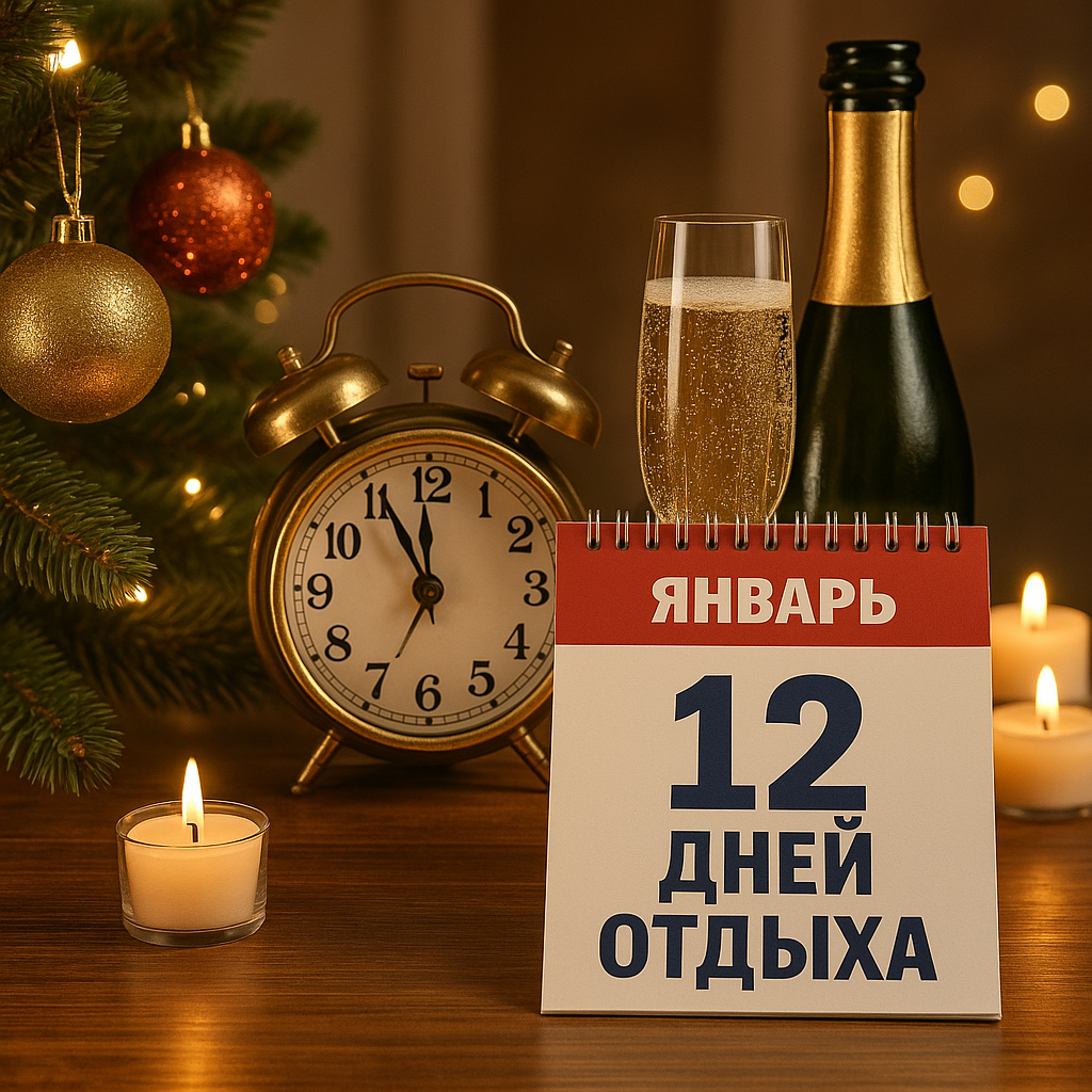 Россиян ждёт рекордно длинный отдых — 12 дней новогодних каникул.
Рассказываем, как получилось такое совпадение,
что думают эксперты, работодатели и простые люди.
