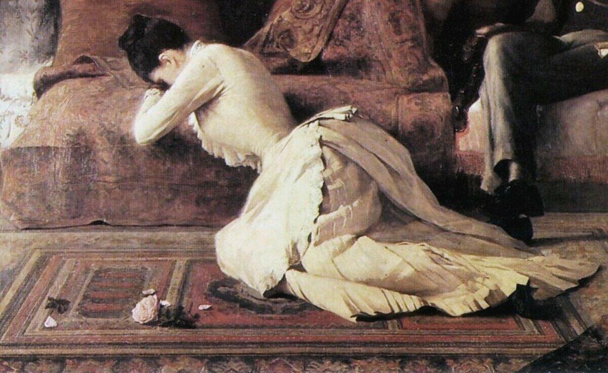 Часть картины Белмиру де Алмейда «Размолвка», 1887 год