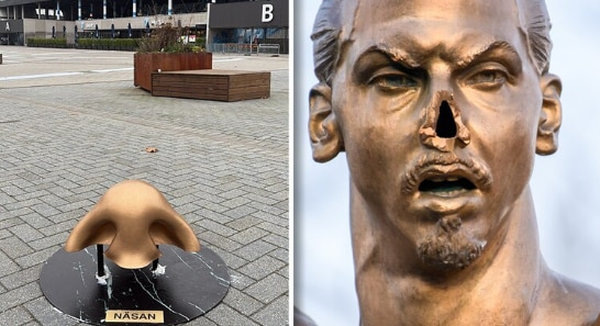    В Швеции установили памятник носу Златана Ибрагимовича