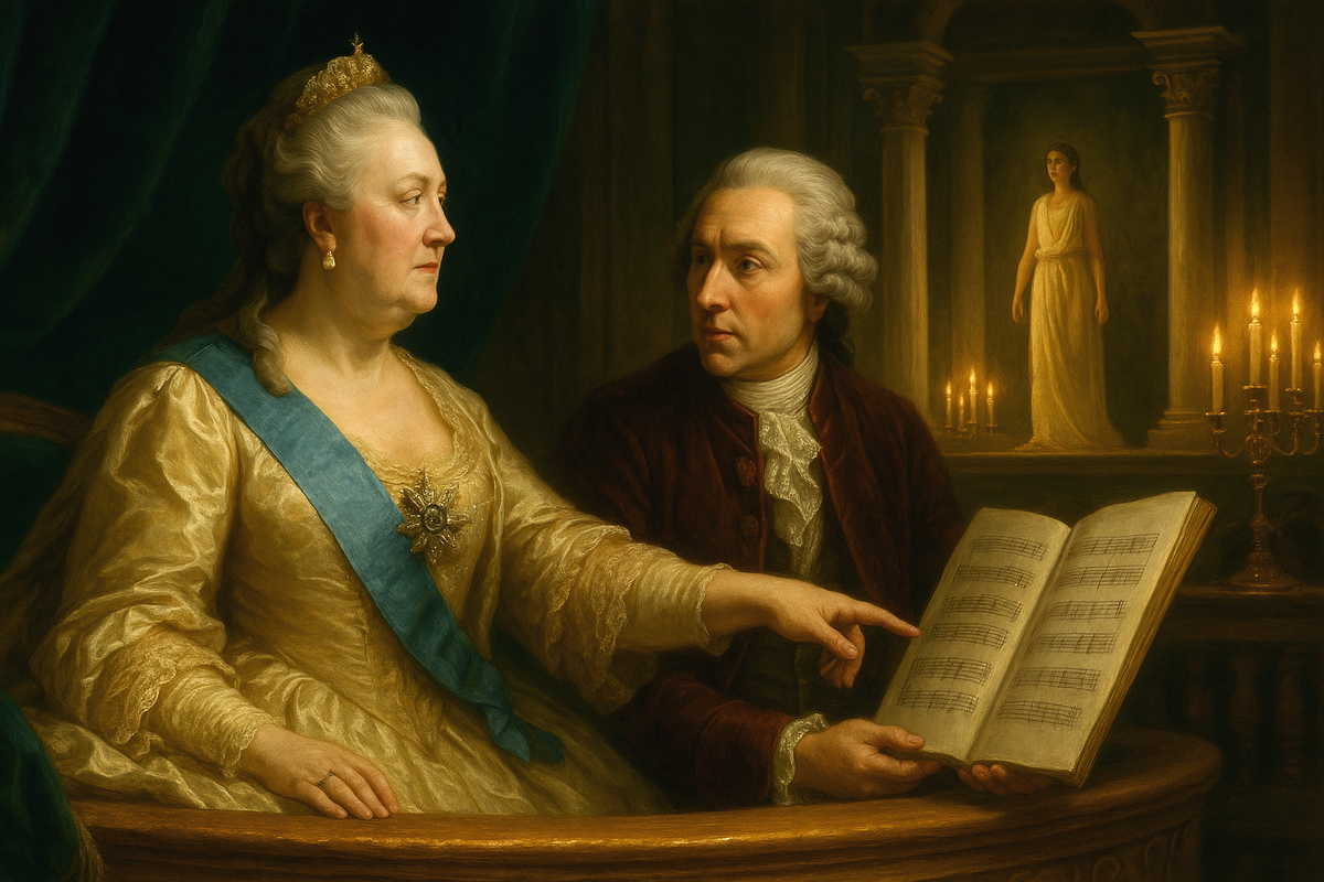 Петербург, 1772: Императрица и композитор перед «Антигоной».