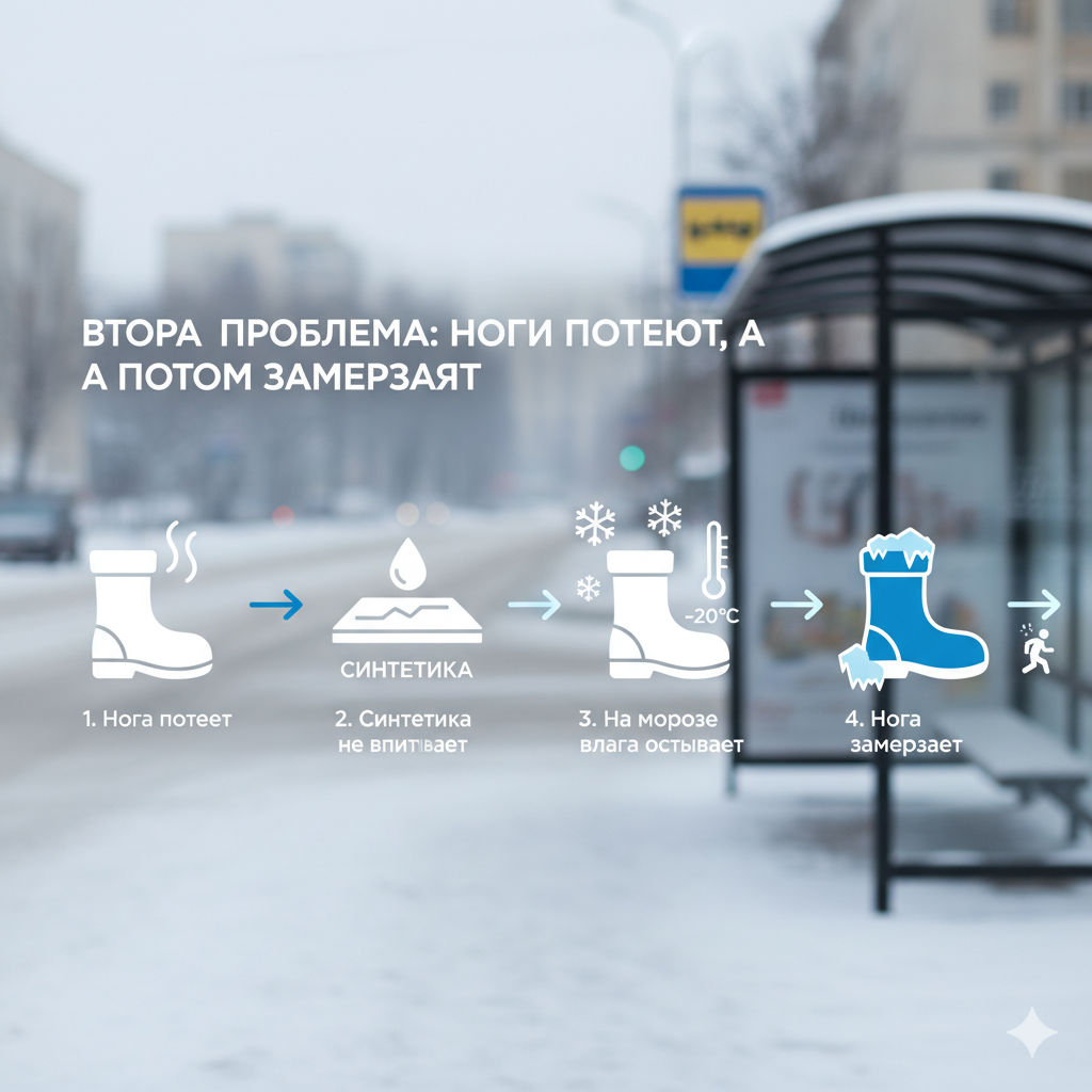 Ноги потеют, а потом замерзают!