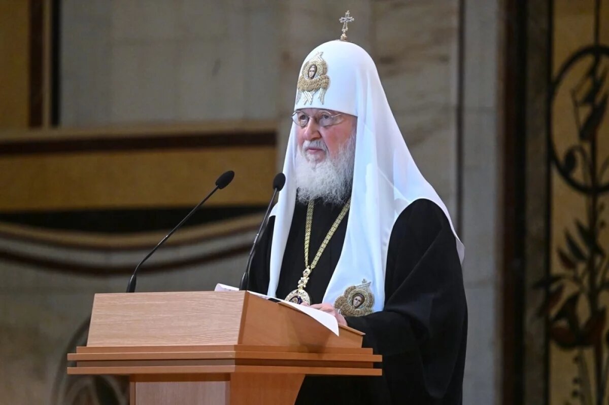    Патриарх Московский и всея Руси Кирилл на пленарном заседании XII Общецерковного съезда по социальному служению в сфере благотворительности РПЦ в Зале церковных соборов Храма Христа Спасителя в Москве.