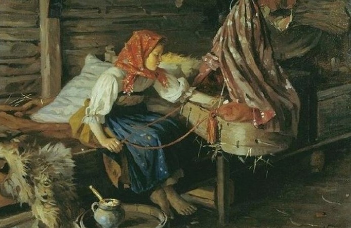 Девочек, которые ухаживали за младшими детьми, на Руси называли няньками