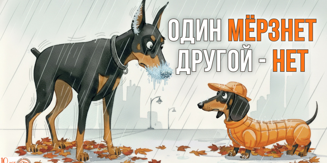 Собака мёрзнет на прогулке: почему доберманам, таксам и стаффам нужна одежда в холод