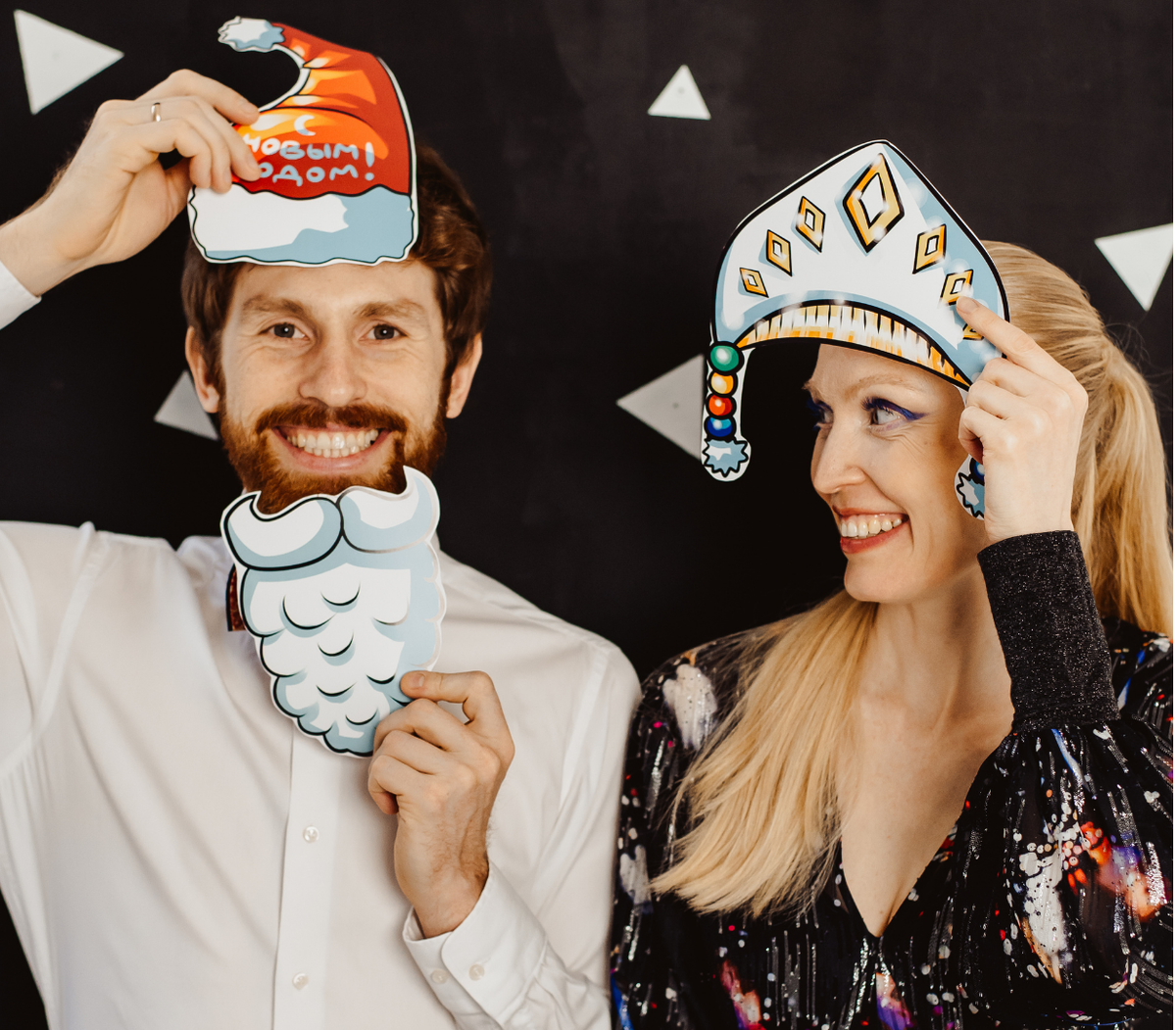 Фото-фишки для веселых новогодних фото. PartyBOX.