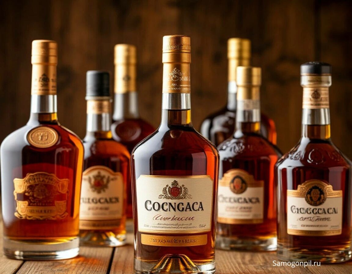 Коньяк в бутылках