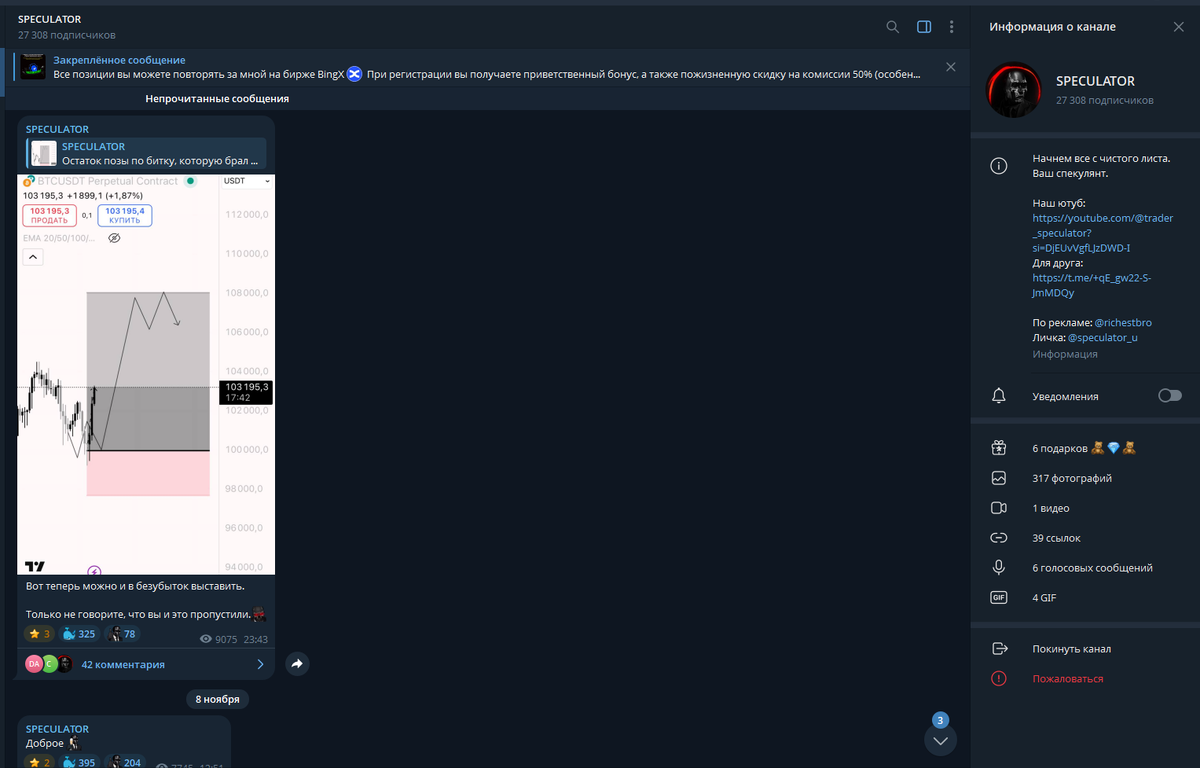 Телеграмм-канал мошенника