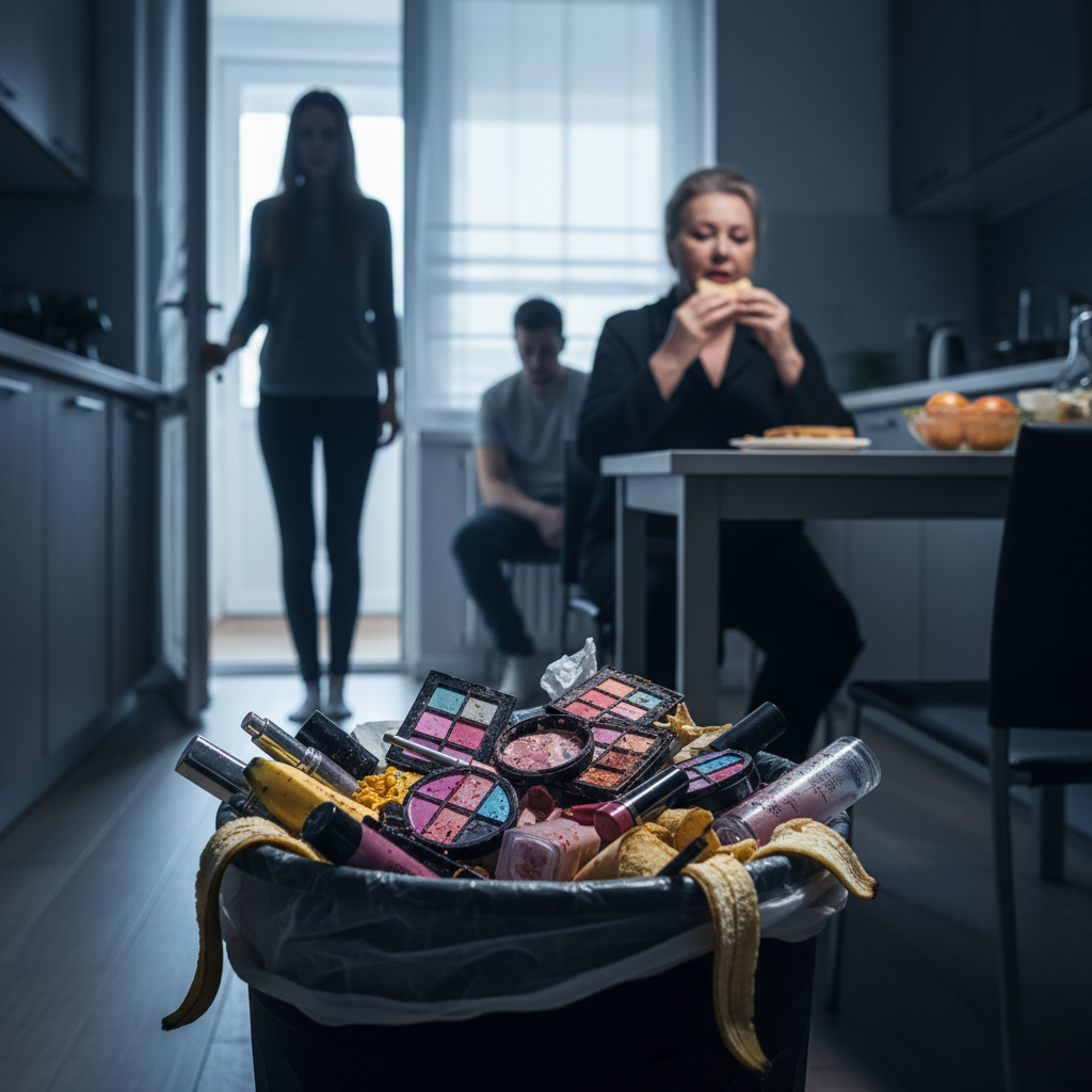 Свекровь выбросила косметику невестки в мусор